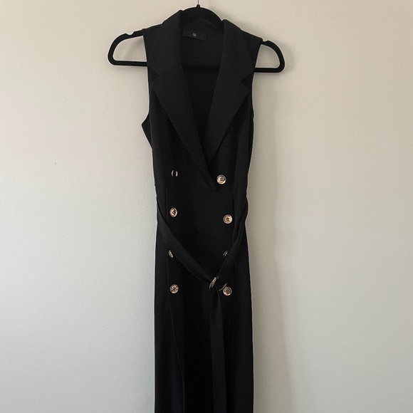 BRAND NEW 🏷 Black Midi Length Dress - Picture 2 of 4